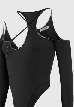 Contrast Asymmetric Bodysuit -^Manière De Voir Best