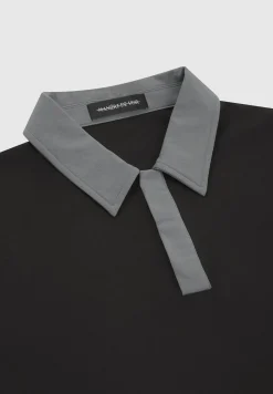 Contrast Collar Polo Shirt -^Manière De Voir Sale