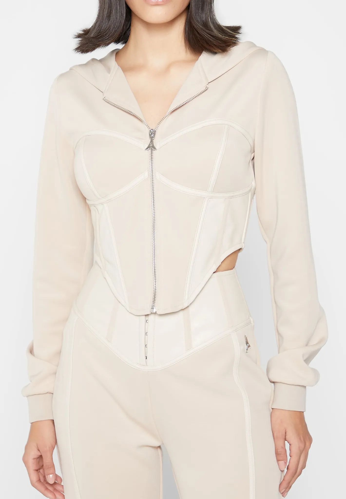 Corset Hoodie with Vegan Leather -^Manière De Voir Best