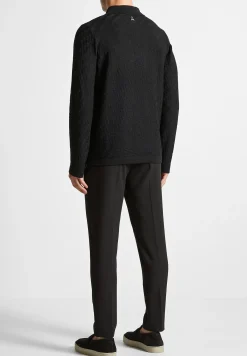 Cotton Blend Waffle Knit Long Sleeve Polo Top -^Manière De Voir Outlet