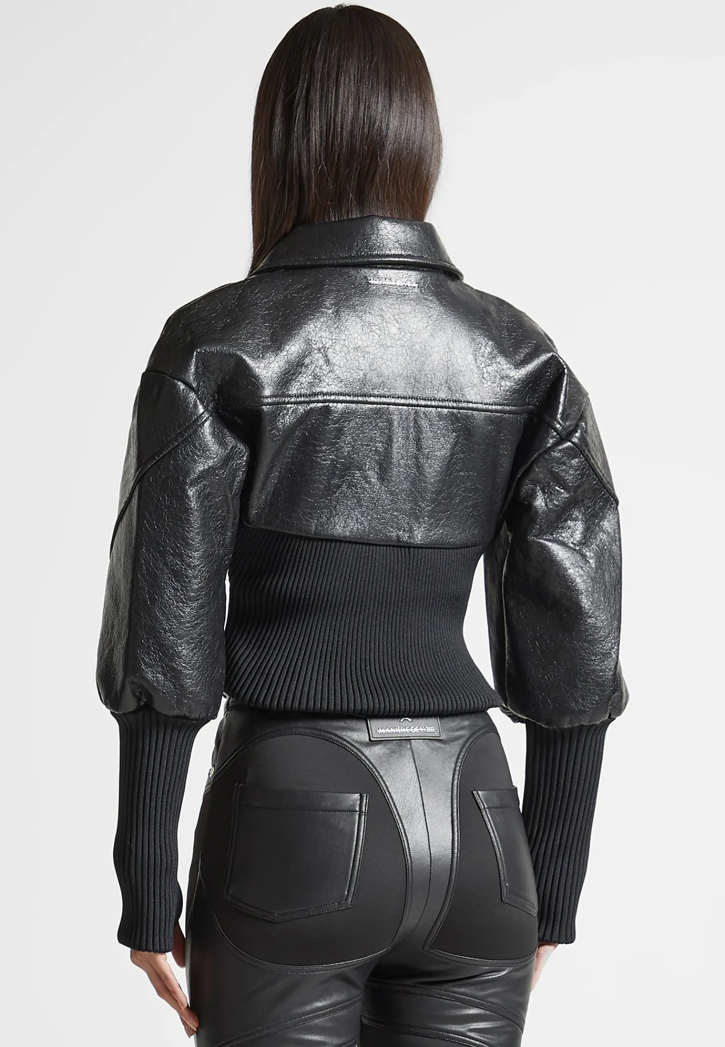 Cracked Vegan Leather Rib Contour Jacket -^Manière De Voir Outlet