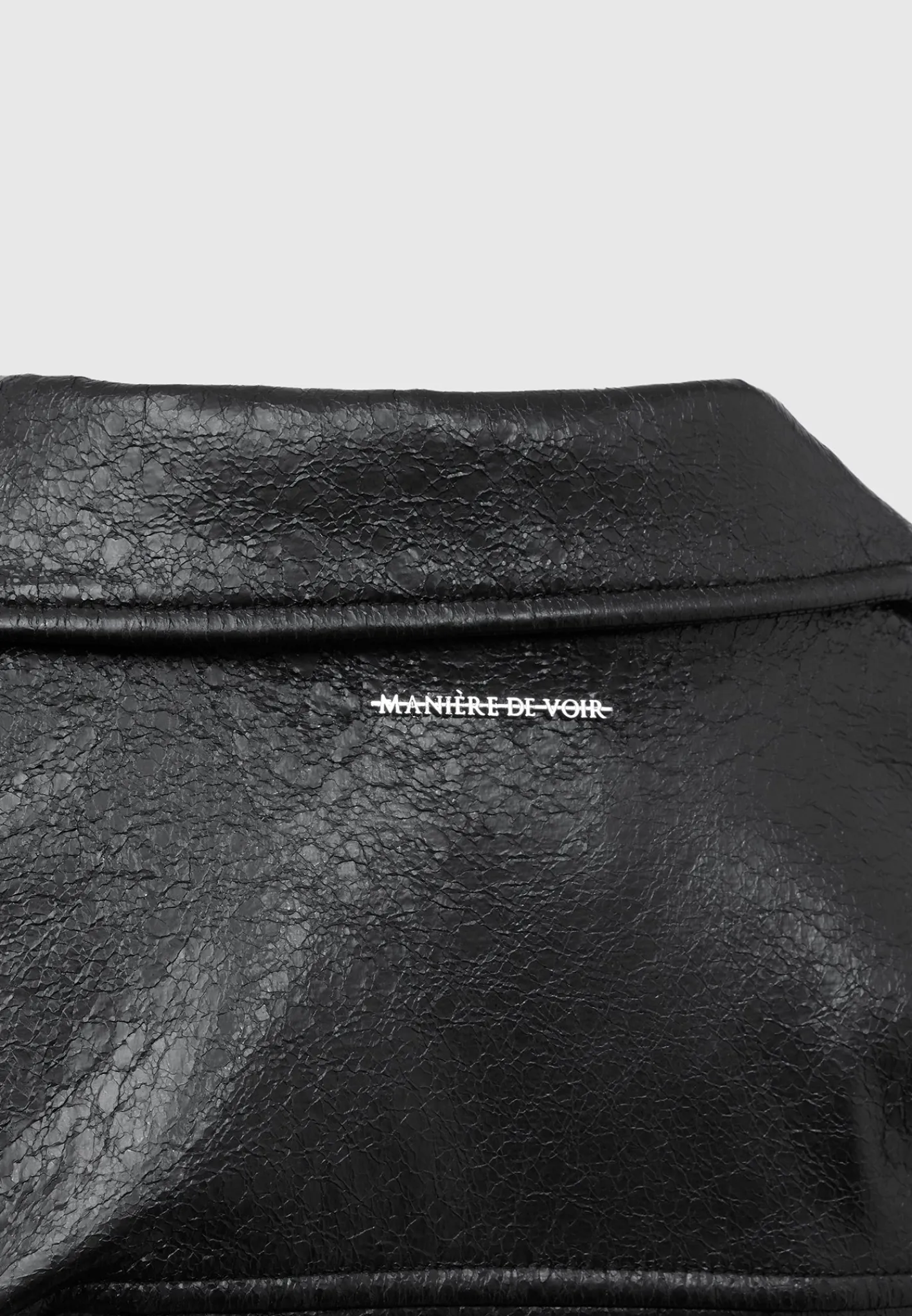 Cracked Vegan Leather Rib Contour Jacket -^Manière De Voir Outlet