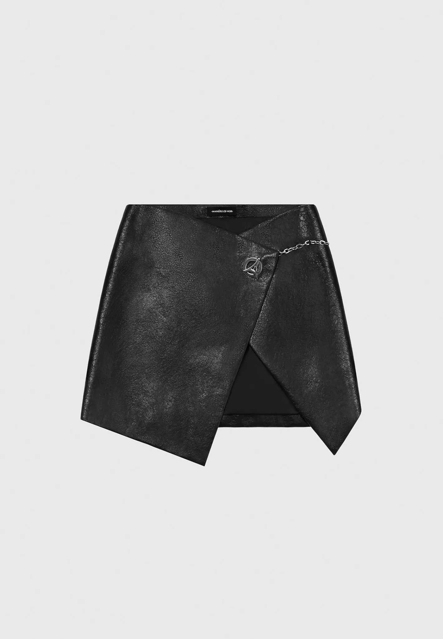 Cracked Vegan Leather Wrap Skirt -^Manière De Voir Fashion