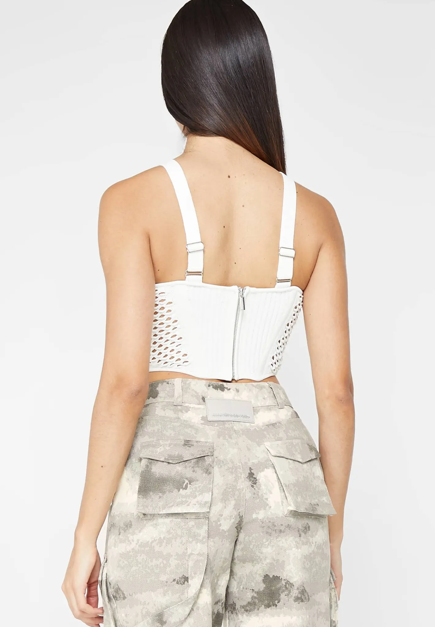 Crochet Knit Corset Top - Off White^Manière De Voir Sale