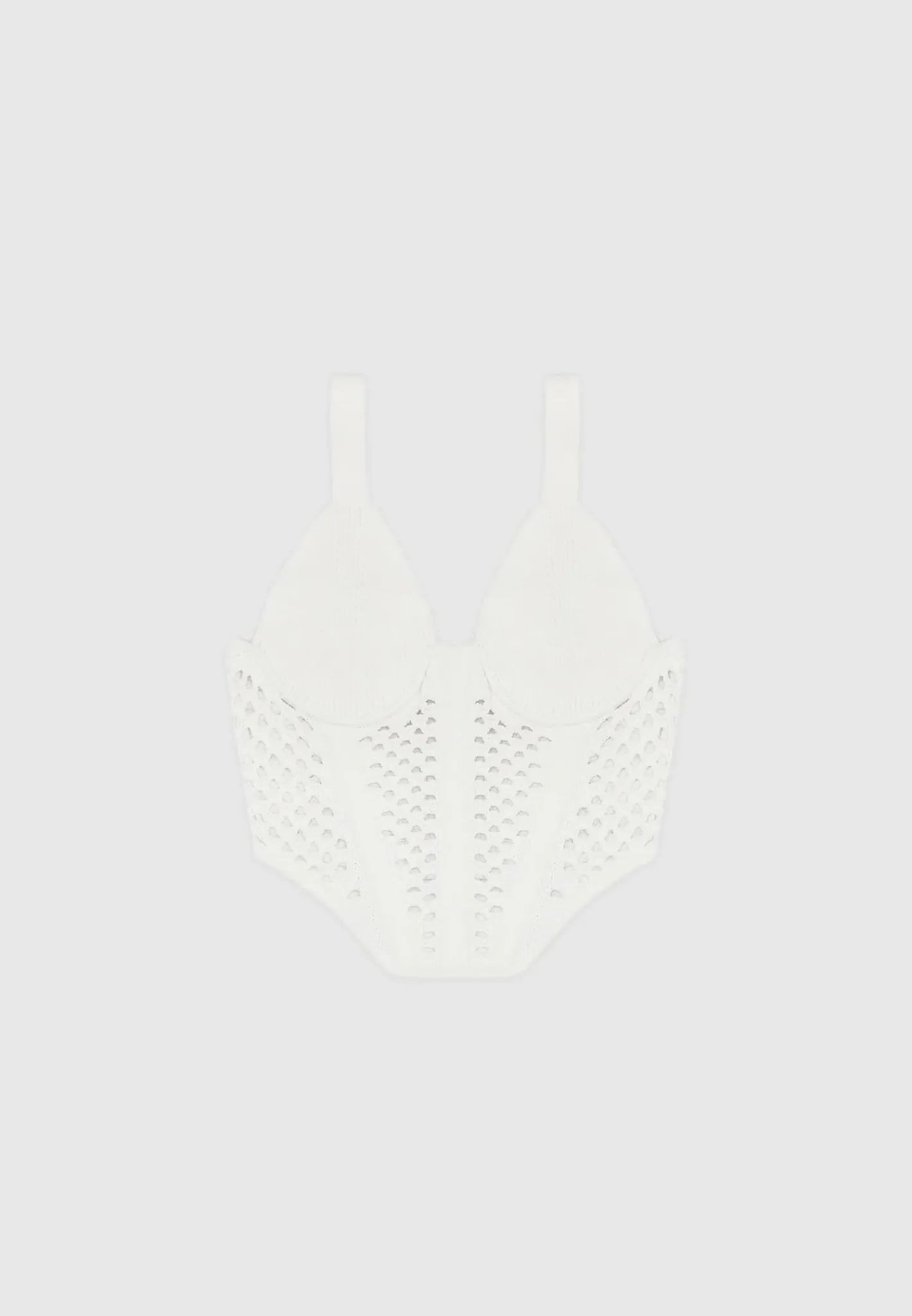 Crochet Knit Corset Top - Off White^Manière De Voir Sale