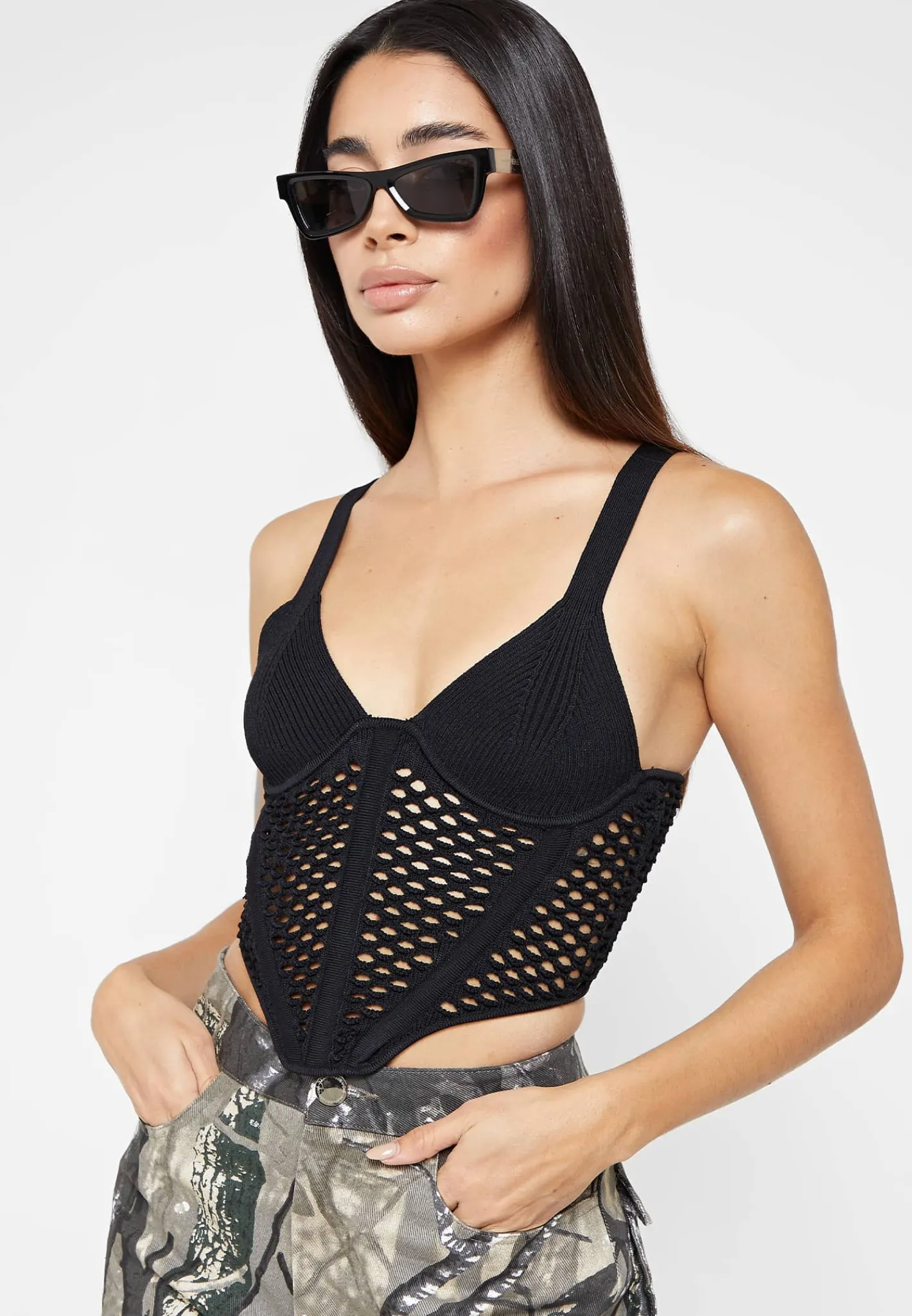 Crochet Knit Corset Top -^Manière De Voir Discount