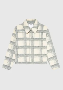 Cropped Brushed Check Jacket -^Manière De Voir Discount
