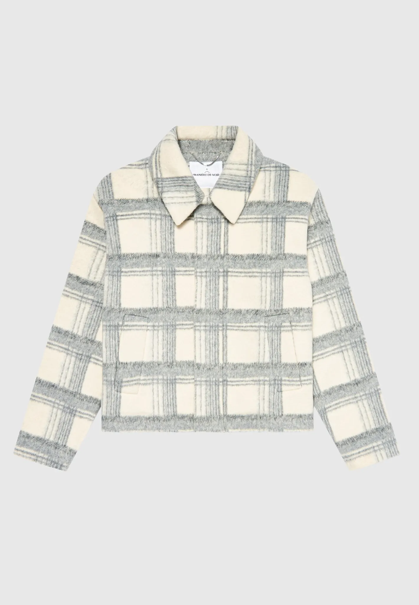Cropped Brushed Check Jacket -^Manière De Voir Discount