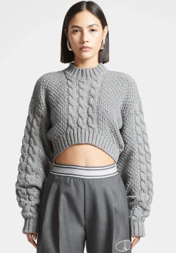 Cropped Cable Knit Jumper -^Manière De Voir Hot