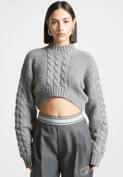 Cropped Cable Knit Jumper -^Manière De Voir Hot