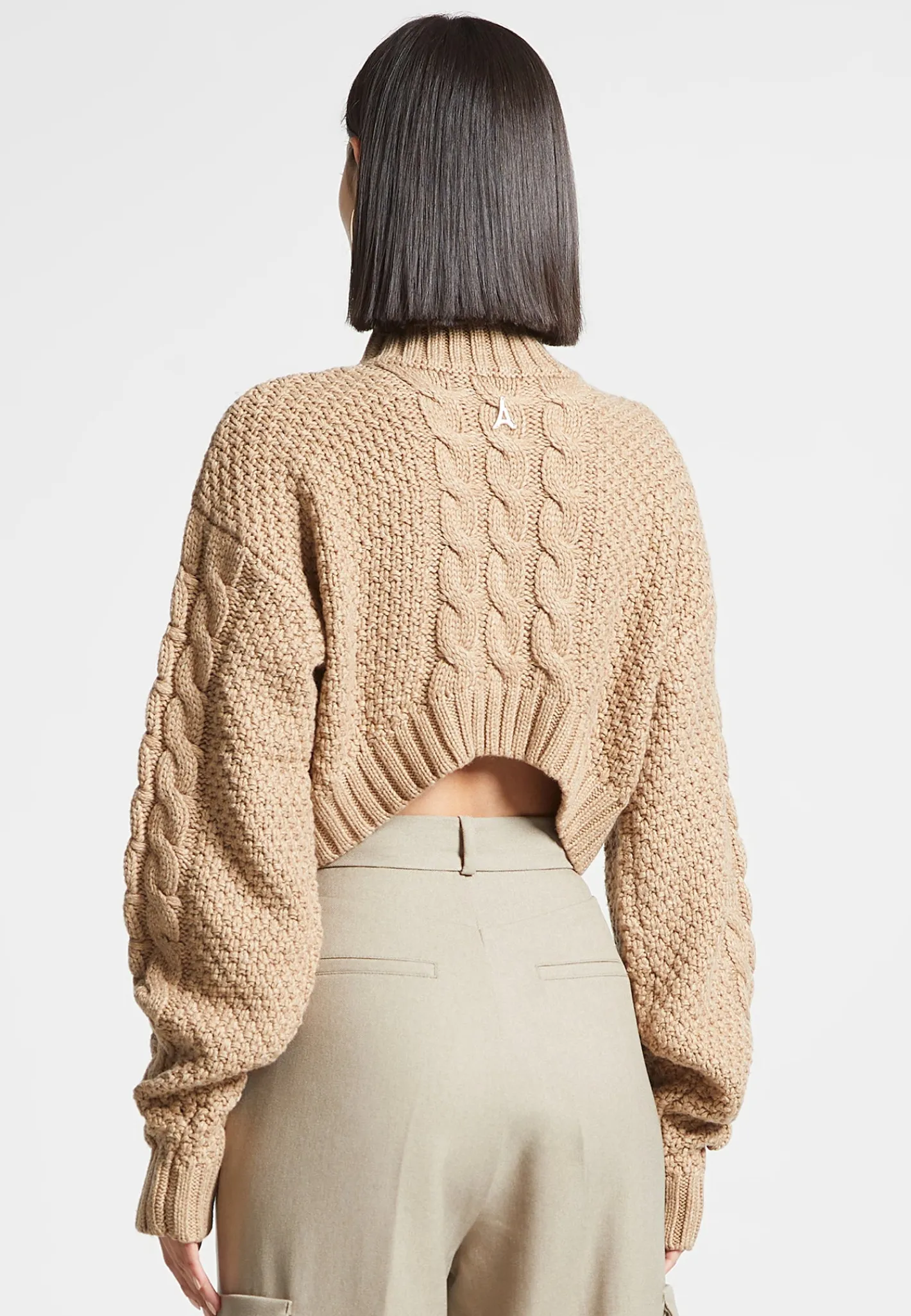 Cropped Cable Knit Jumper -^Manière De Voir Clearance