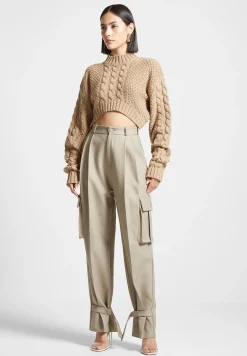 Cropped Cable Knit Jumper -^Manière De Voir Clearance