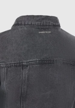Cropped Tacked Sleeve Jacket - Washed Grey^Manière De Voir Fashion