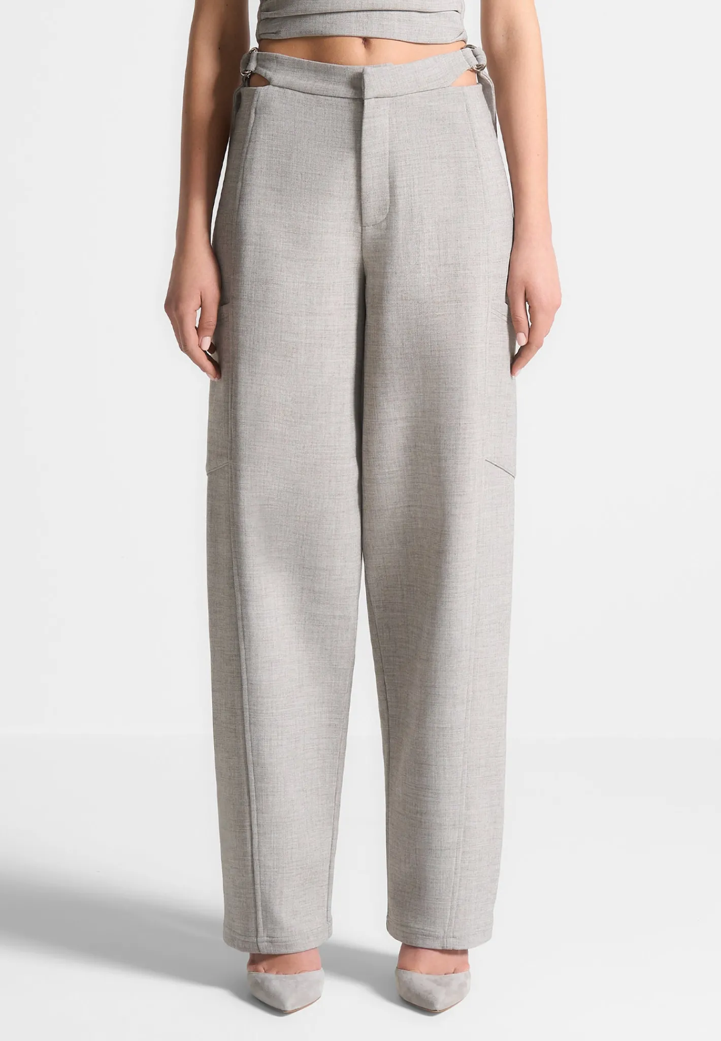 Cut Out Melange Tailored Trousers -^Manière De Voir Hot