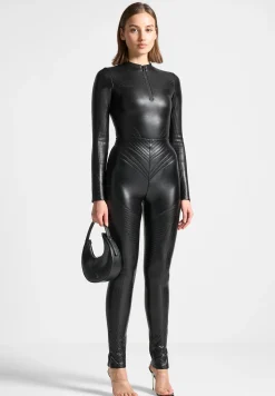 Debossed Contour Long Sleeve Bodysuit -^Manière De Voir Discount