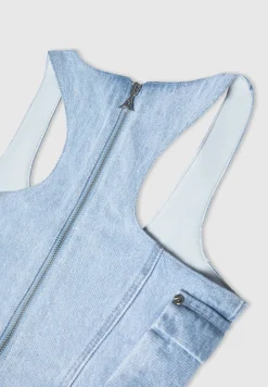 Denim Cargo Corset Top - Mid Blue^Manière De Voir Outlet