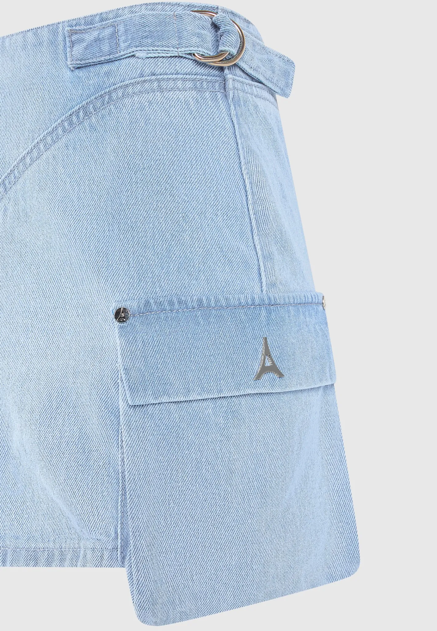 Denim Cargo Mini Skirt - Mid Blue^Manière De Voir Sale