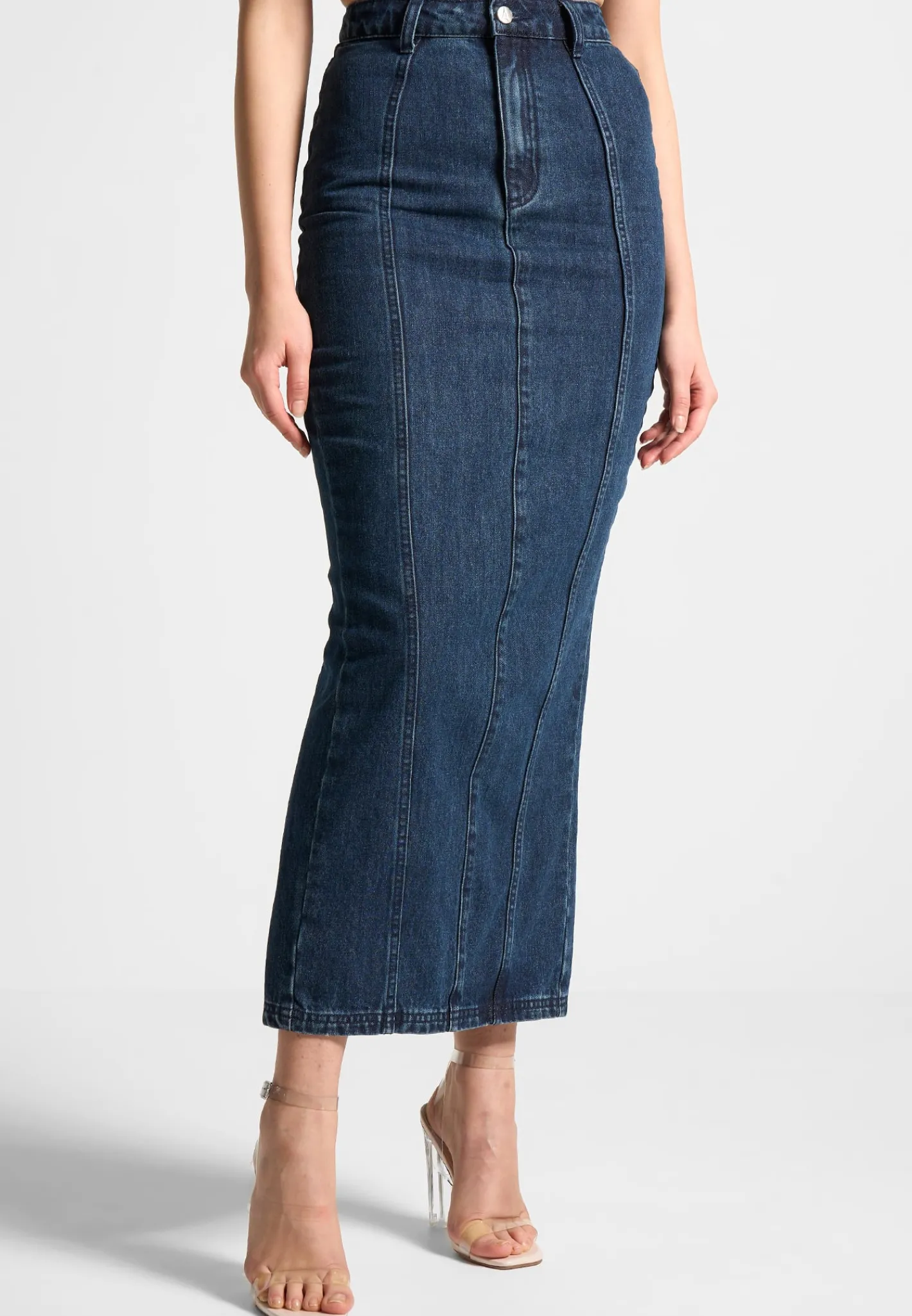 Denim Midaxi Skirt -^Manière De Voir New