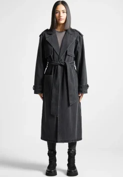 Denim Trench Coat - Washed Black^Manière De Voir Discount