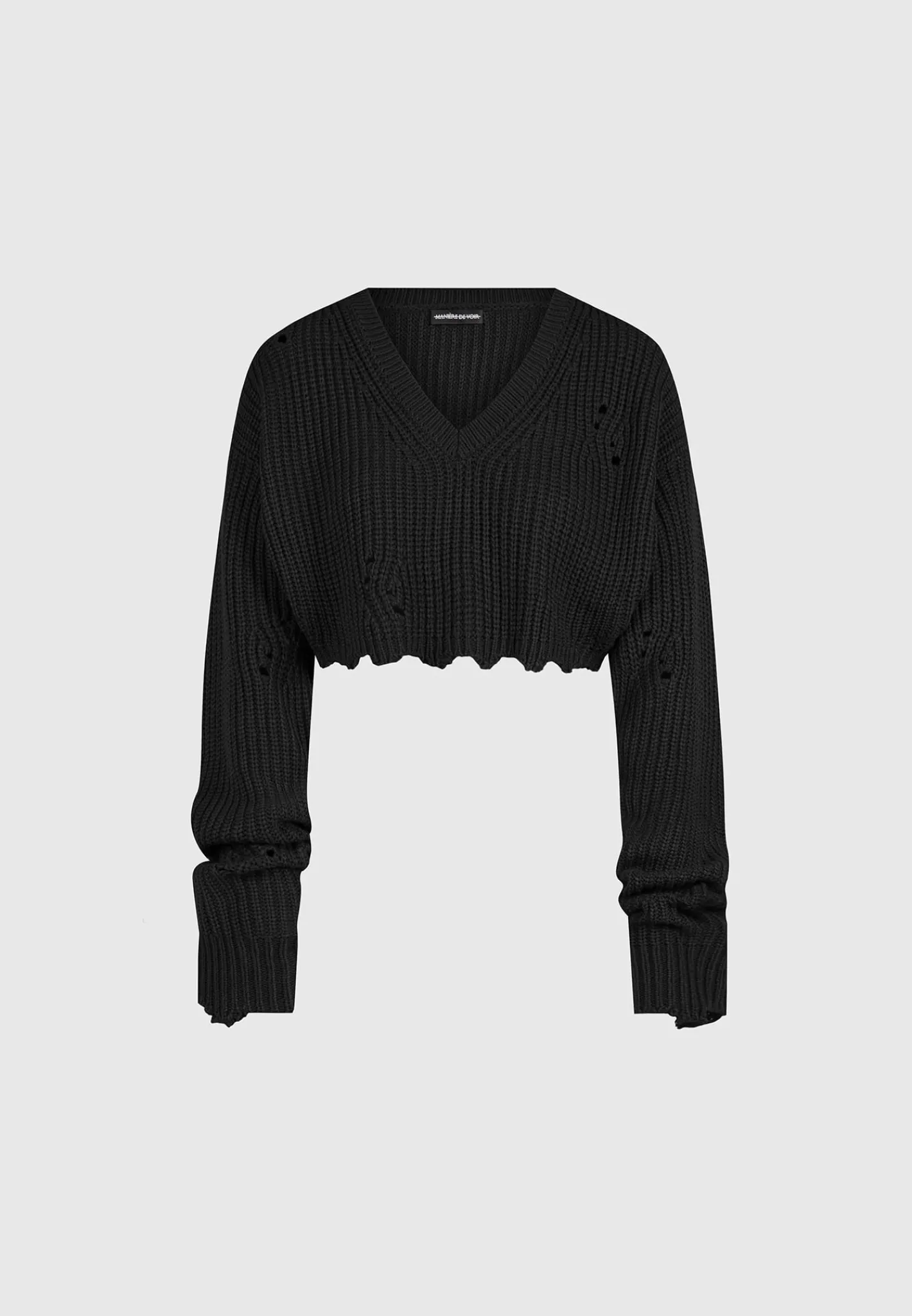 Distressed Knit Crop Jumper -^Manière De Voir Hot