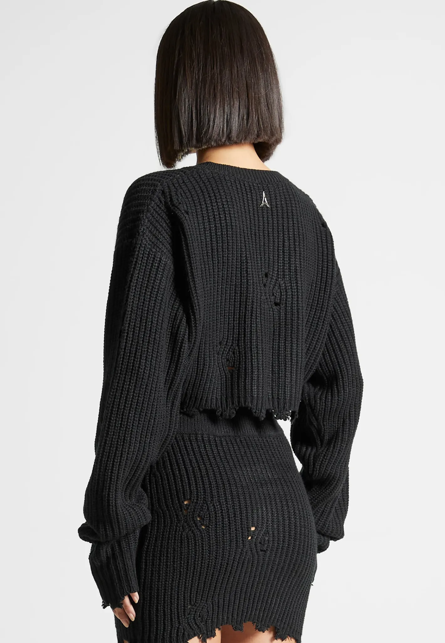 Distressed Knit Crop Jumper -^Manière De Voir Hot