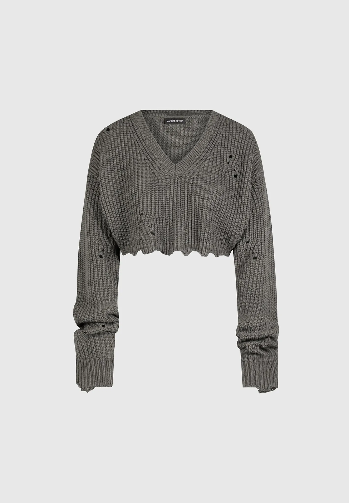 Distressed Knit Crop Jumper -^Manière De Voir Best
