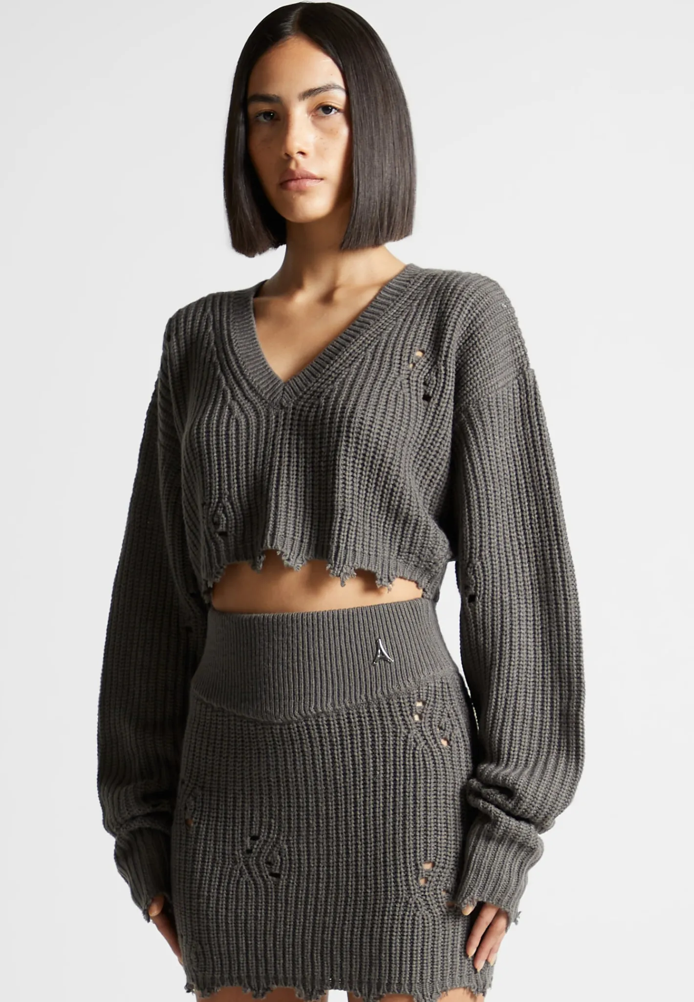Distressed Knit Crop Jumper -^Manière De Voir Best