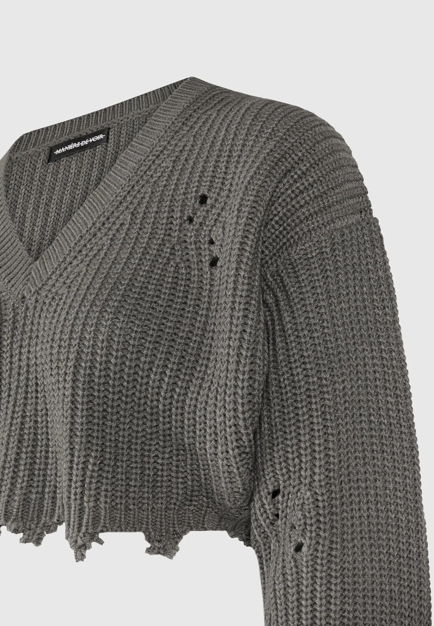 Distressed Knit Crop Jumper -^Manière De Voir Best