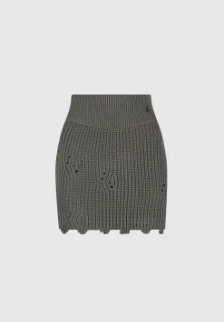 Distressed Knit Mini Skirt -^Manière De Voir Best