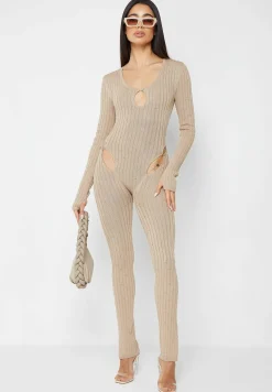 Distressed Knitted Cut Out Jumpsuit -^Manière De Voir Sale