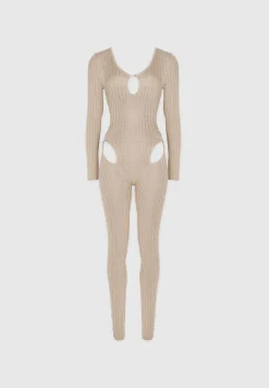 Distressed Knitted Cut Out Jumpsuit -^Manière De Voir Sale