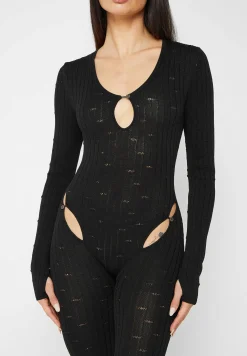 Distressed Knitted Cut Out Jumpsuit -^Manière De Voir Fashion