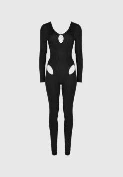 Distressed Knitted Cut Out Jumpsuit -^Manière De Voir Fashion
