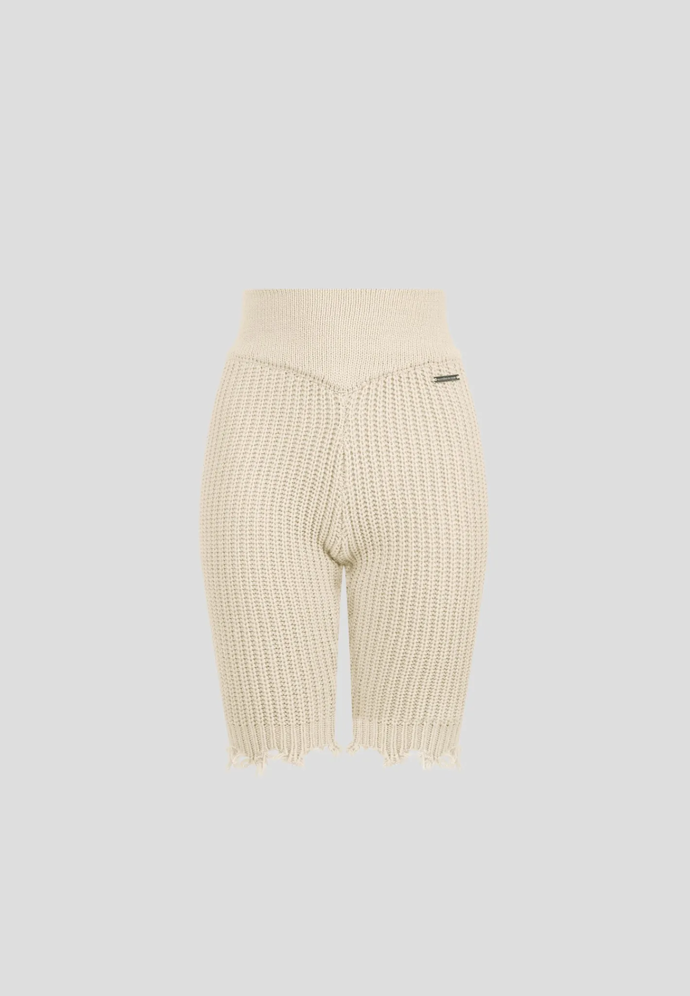 Distressed Knitted Cycling Shorts -^Manière De Voir New