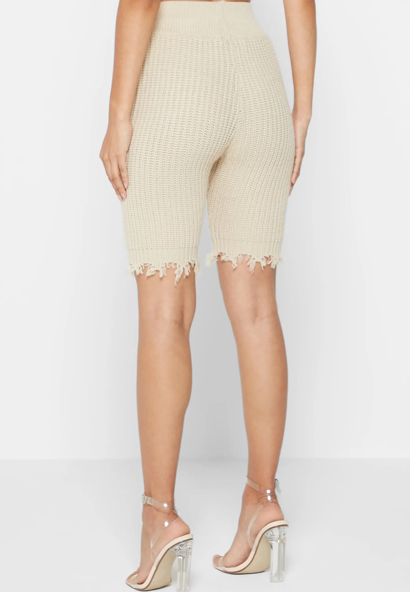 Distressed Knitted Cycling Shorts -^Manière De Voir New