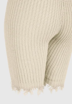 Distressed Knitted Cycling Shorts -^Manière De Voir New