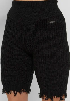 Distressed Knitted Cycling Shorts -^Manière De Voir Online