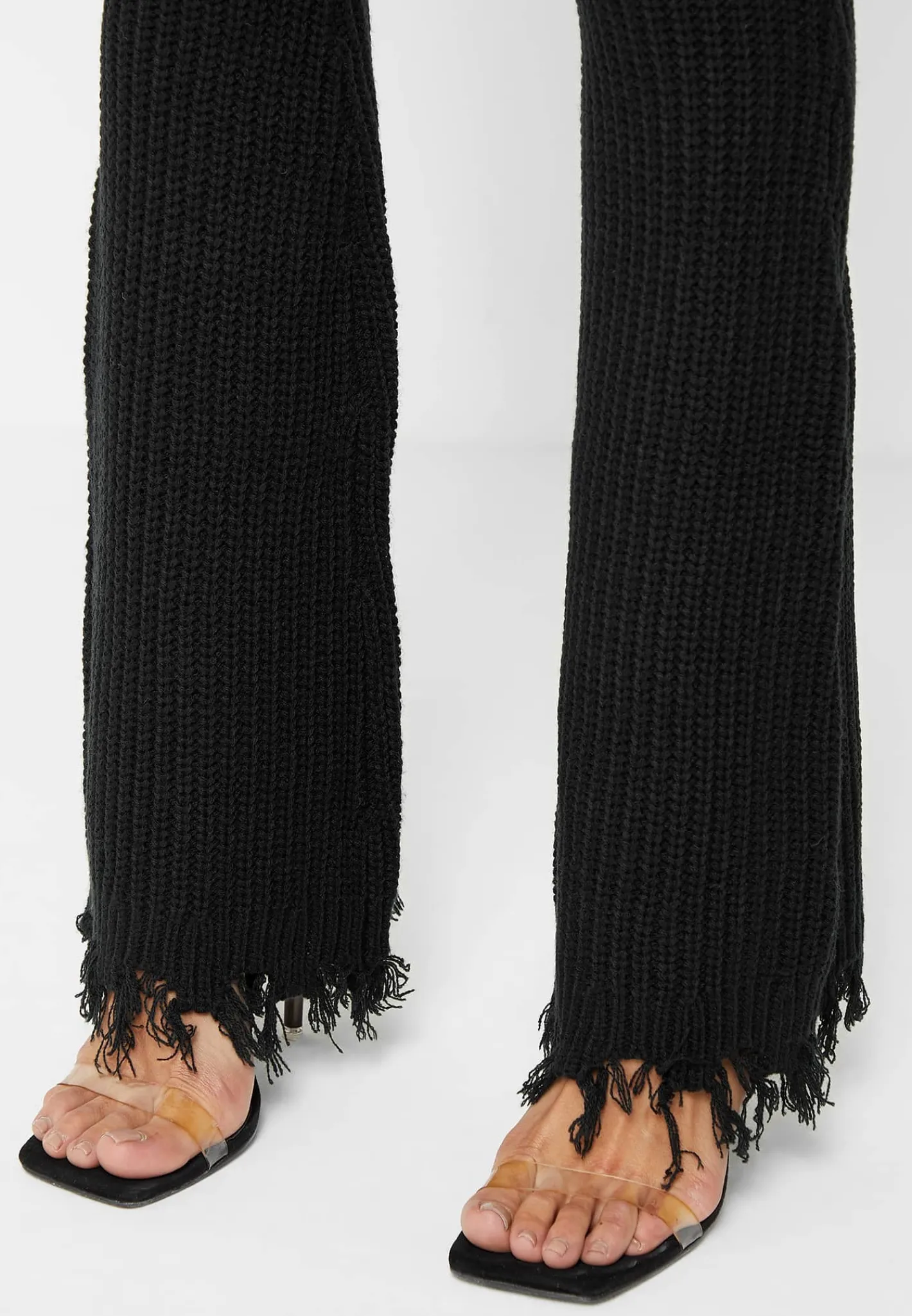 Distressed Knitted Fit and Flare Leggings -^Manière De Voir New