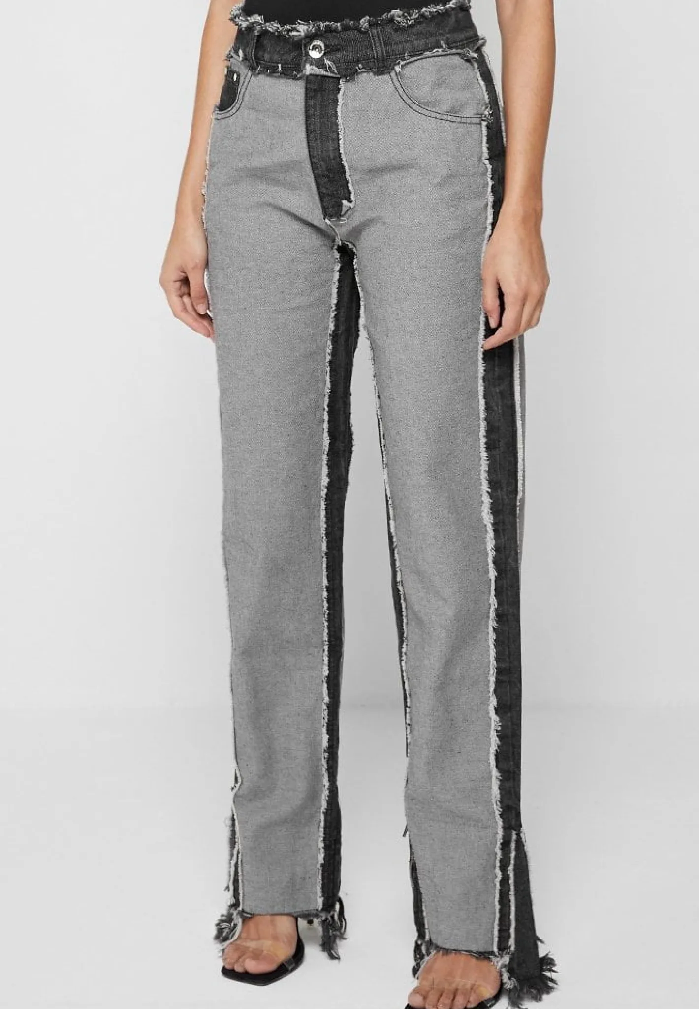 Distressed Mom Jeans - Washed Black^Manière De Voir Hot