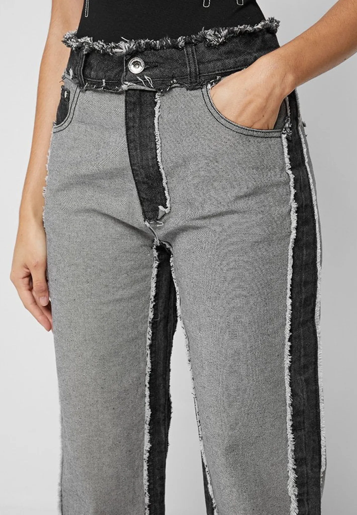 Distressed Mom Jeans - Washed Black^Manière De Voir Hot