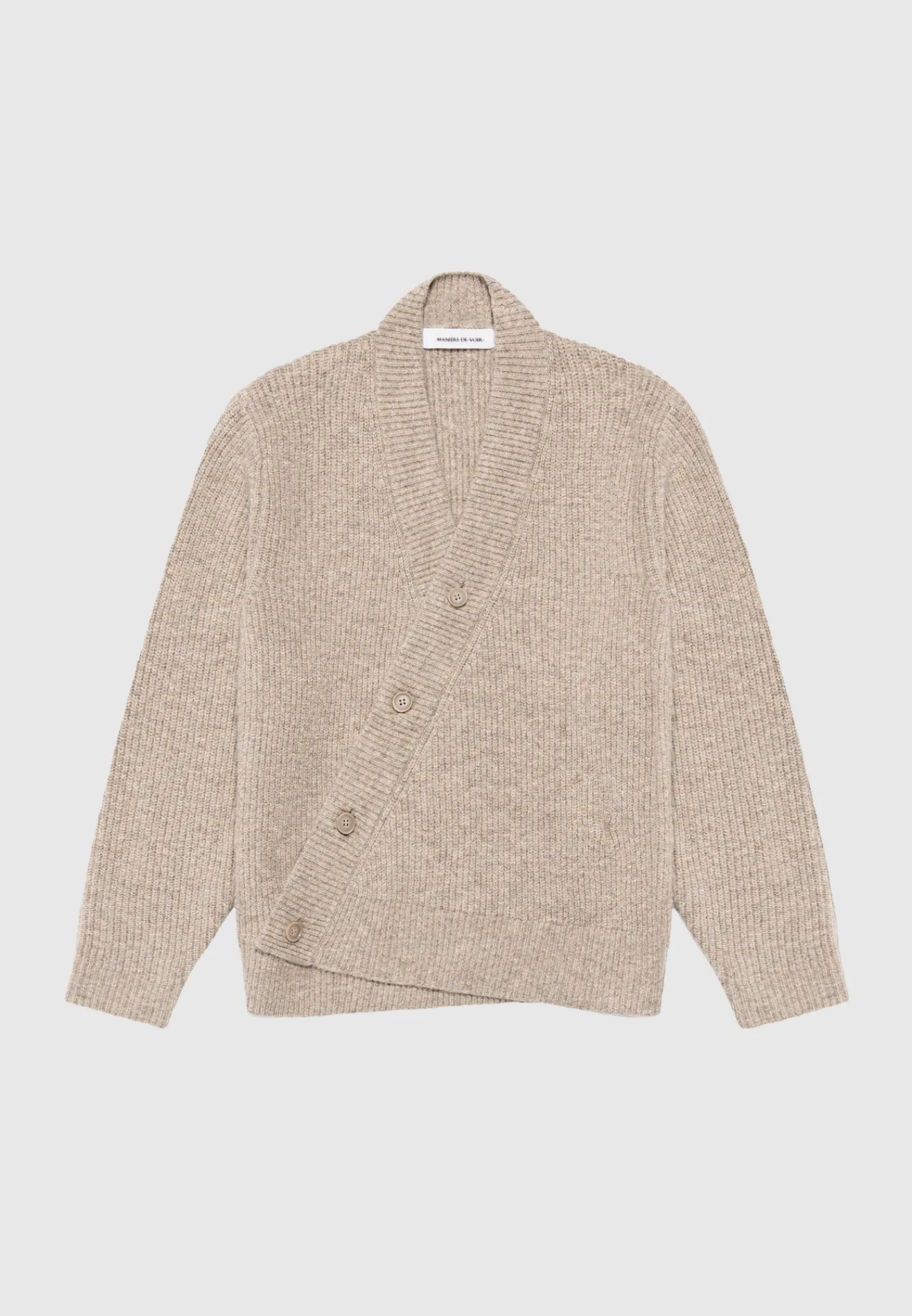 Double Breasted Brushed Knit Cardigan -^Manière De Voir Fashion
