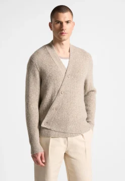 Double Breasted Brushed Knit Cardigan -^Manière De Voir Fashion