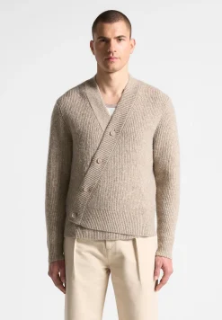 Double Breasted Brushed Knit Cardigan -^Manière De Voir Fashion