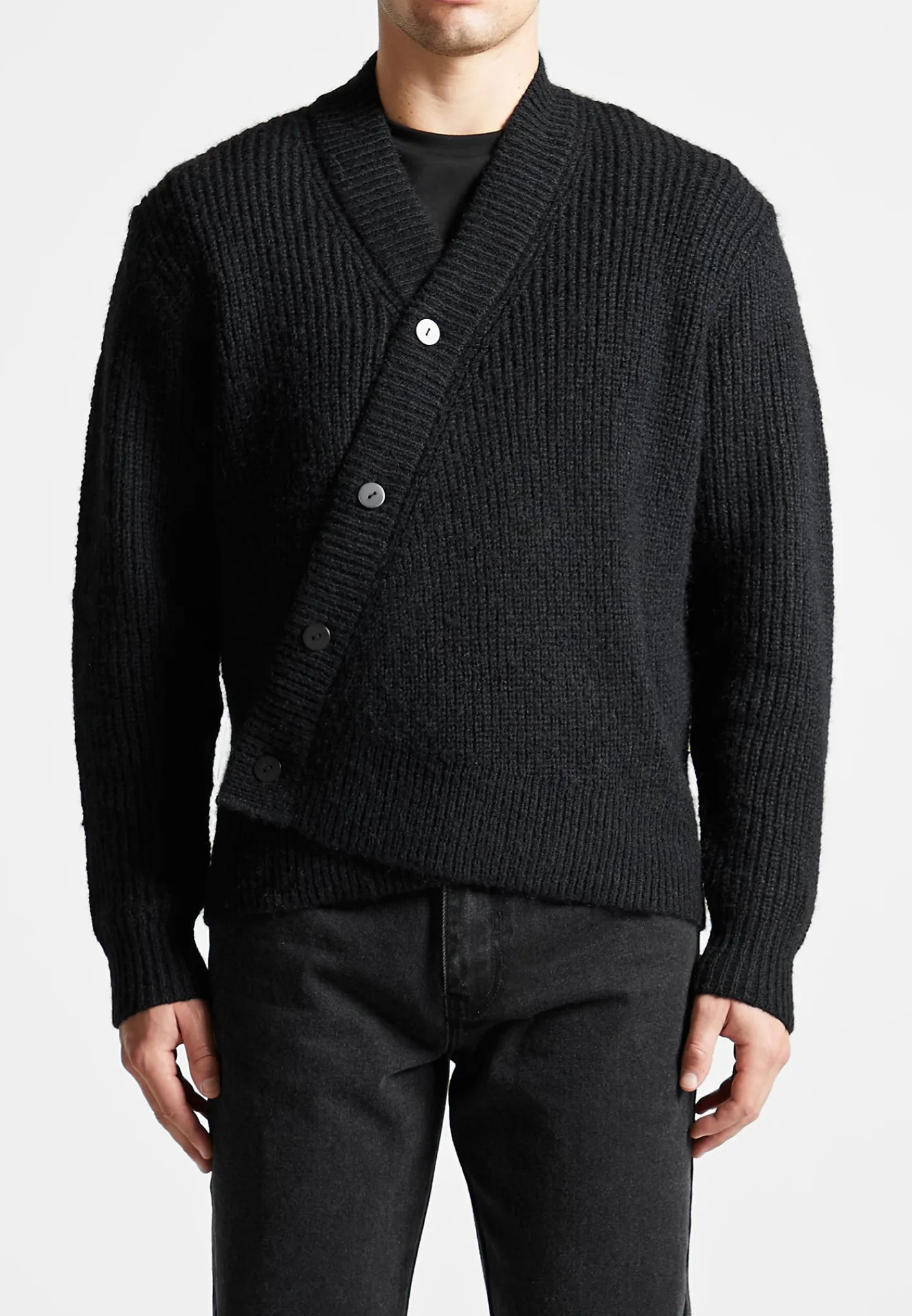 Double Breasted Brushed Knit Cardigan -^Manière De Voir Fashion