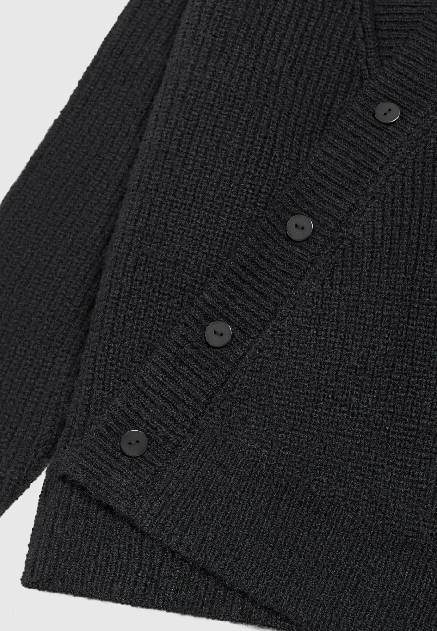 Double Breasted Brushed Knit Cardigan -^Manière De Voir Fashion