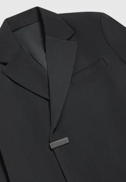 Double Breasted Pinstripe Suit Jacket -^Manière De Voir New