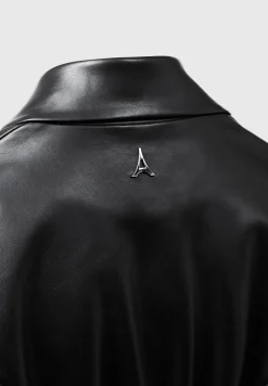 Double Breasted Vegan Leather Blazer Dress -^Manière De Voir Outlet