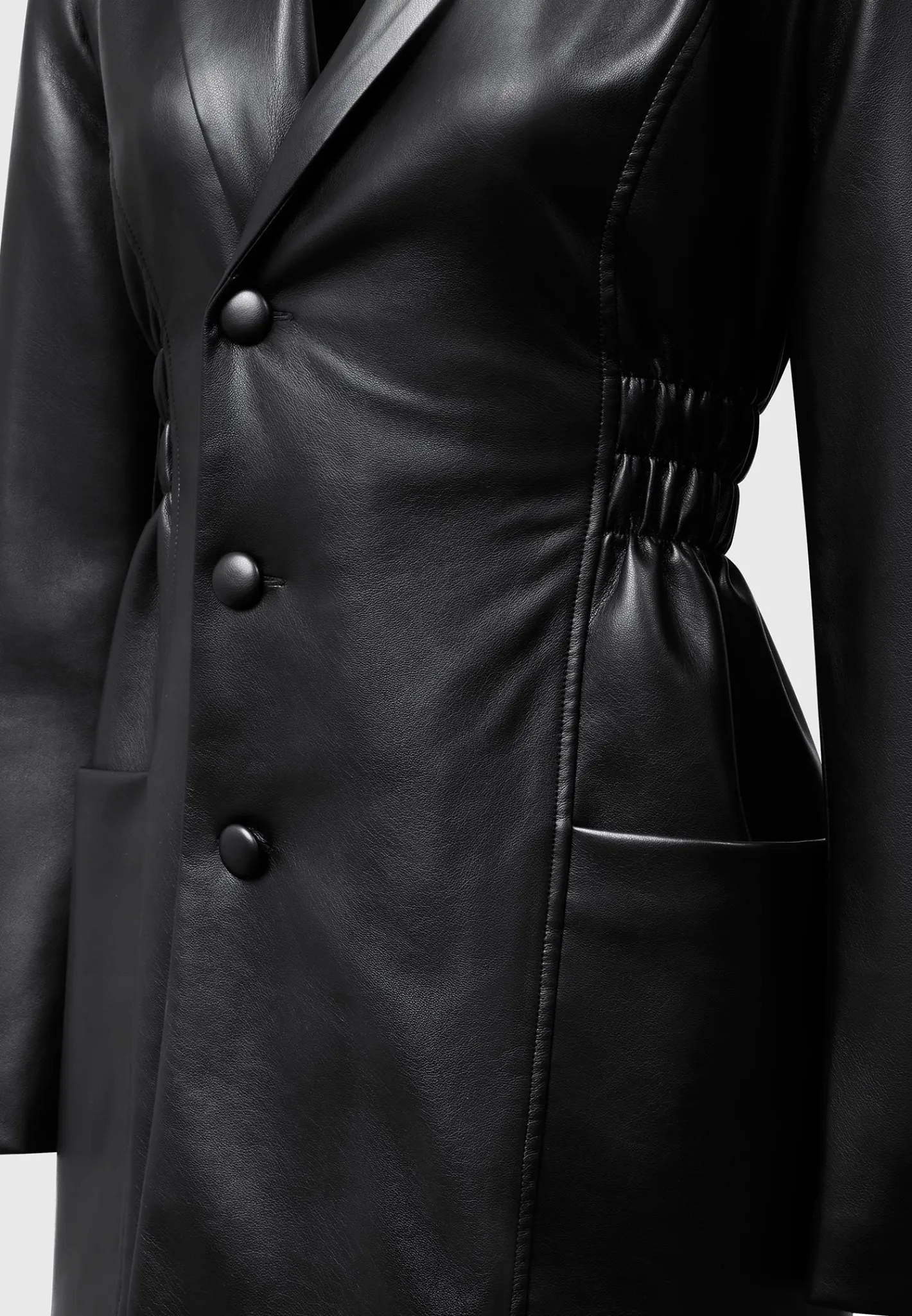 Double Breasted Vegan Leather Blazer Dress -^Manière De Voir Outlet