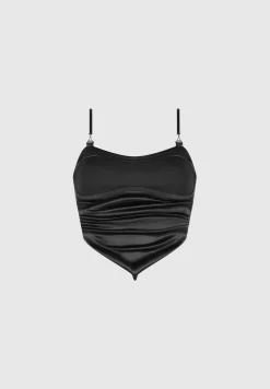 Draped Satin Corset Top -^Manière De Voir Outlet