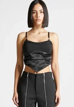 Draped Satin Corset Top -^Manière De Voir Outlet